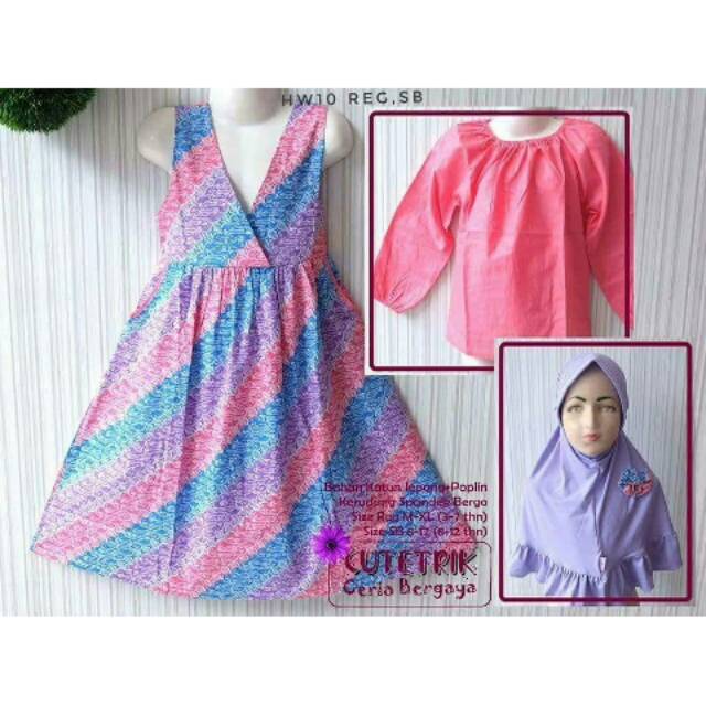 BARU Overall Cutetrik/ Gamis Cutetrik/ Overall batik / Overall Katun /Overall Anak Cantik