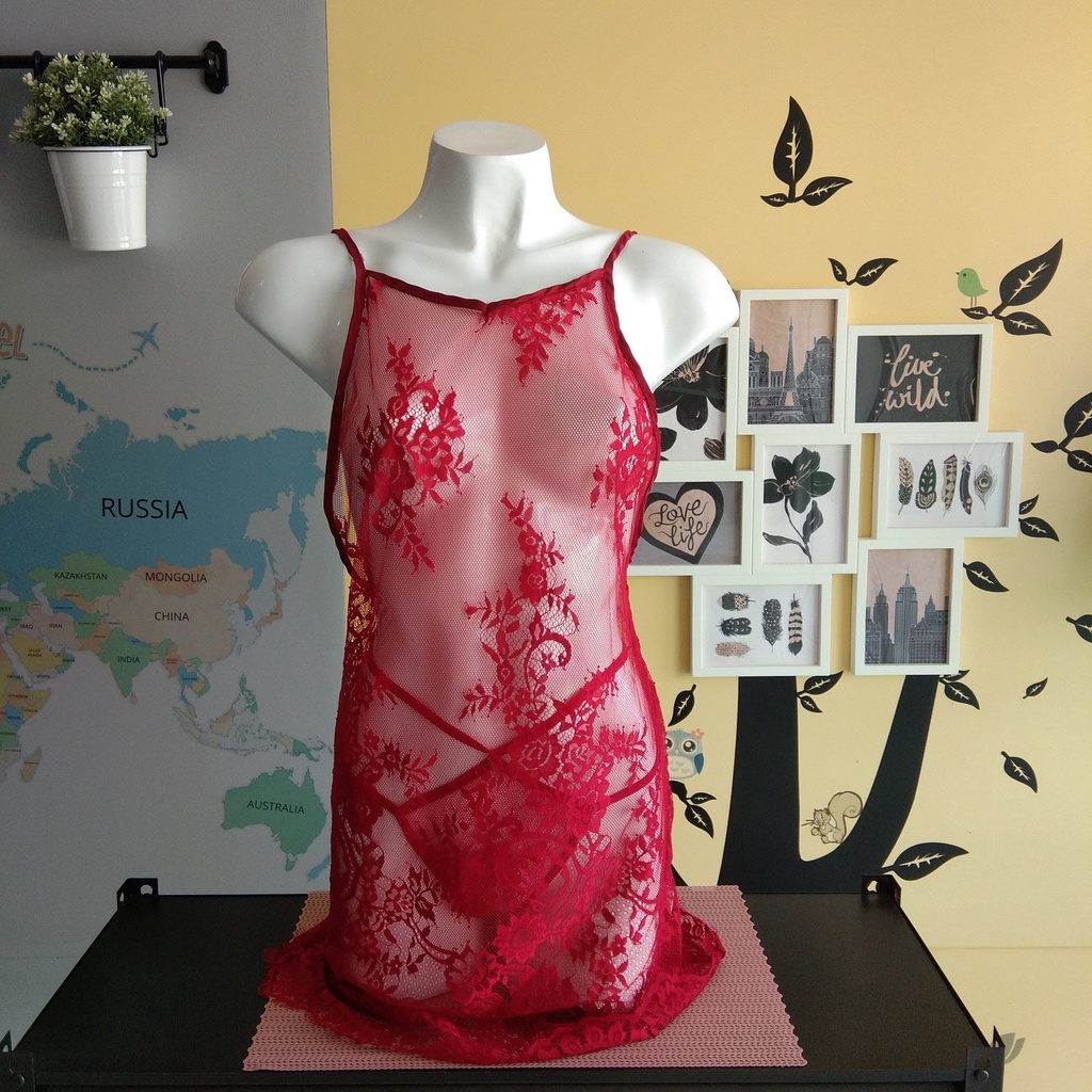 LINGERIE SEXY 32 - lingerie sexy dress transparan full brokat