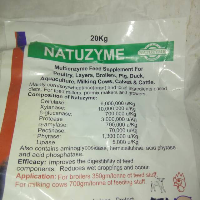 Enzim Multi Enzyme untuk ternak Natuzyme repack @1kg