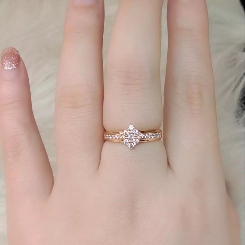 Cincin Titanium Wanita Anti Karat, Anti Alergi, MEWAH &amp; ELEGAN, Tahan lama, Bahan Premium, Jamin 100% Kualitasnya, COD Gratis Ongkir, Cincin Wanita, Cincin lapis emas, Perhiasan Cincin Aksesoris Wanita, Pilih satu dari 4 variasi