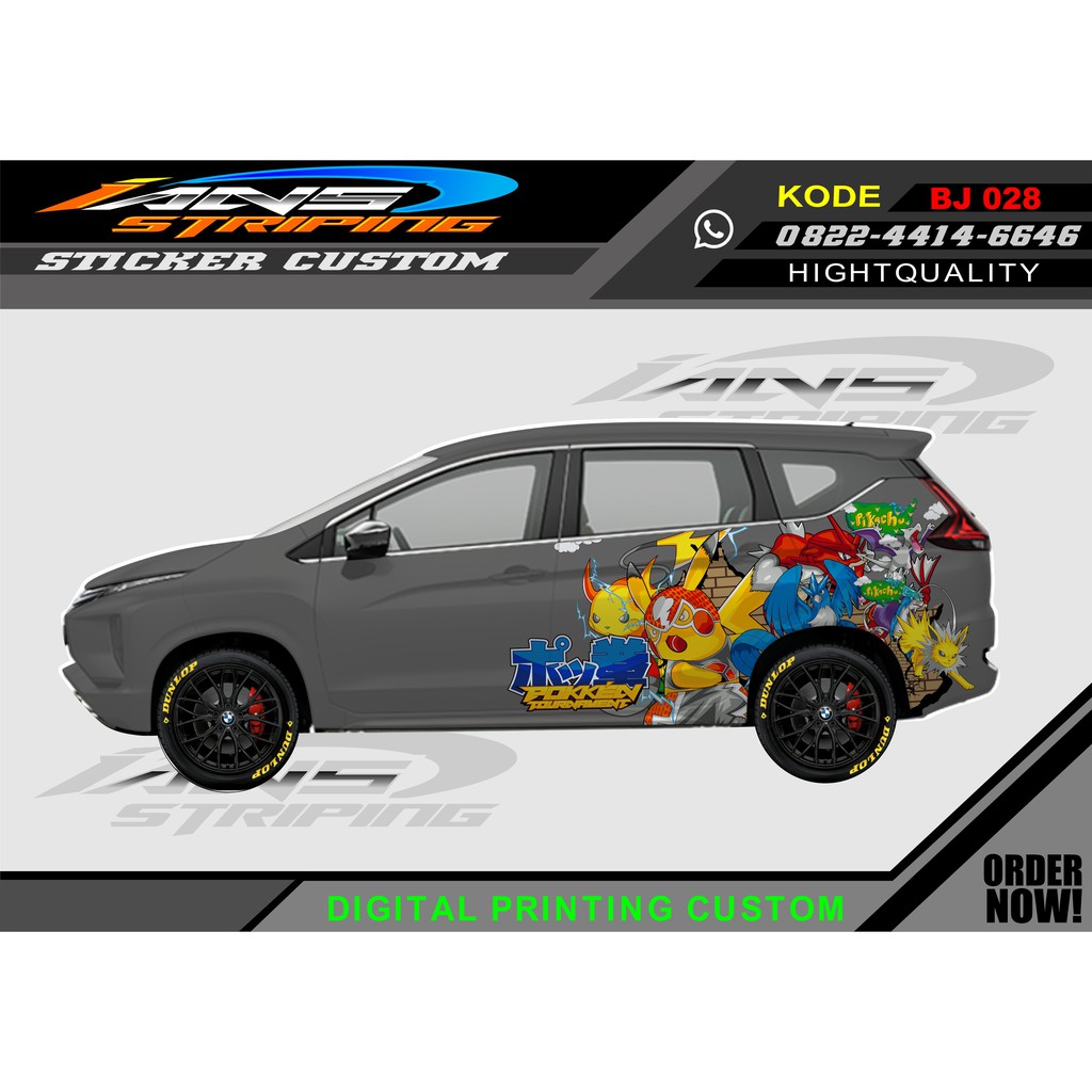 stiker mobil samping kartun /decal sticker x pander, avanza, xenia dll