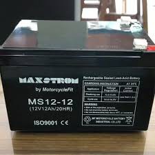 Aki sepeda listrik dan ups 4pcs Maxstrom 12V 12AH 1SET lebih murah