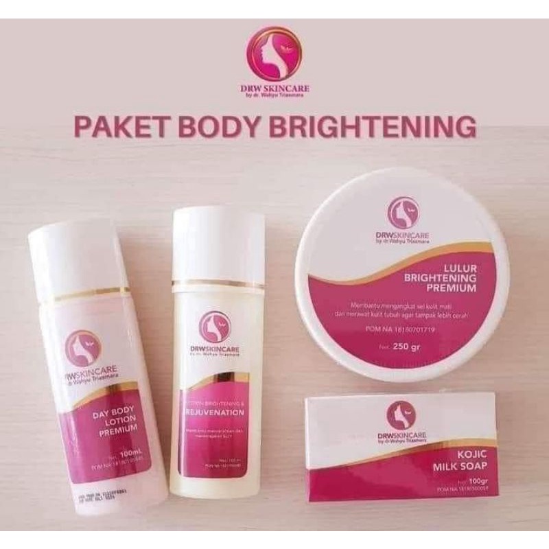 [BISA COD] Paket Pencerah Badan/Body Whitening DrwSkincare/Lulur Bleaching/Handbody Lotion/Sabun whi