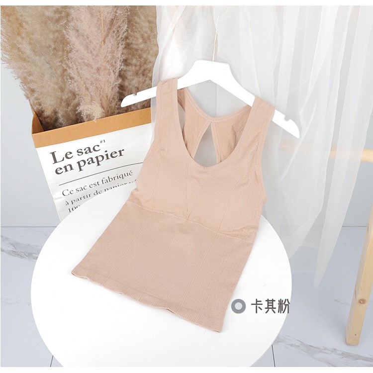 Tank top wanita / Tanktop Bra Korean Vneck  N2#-CREAM