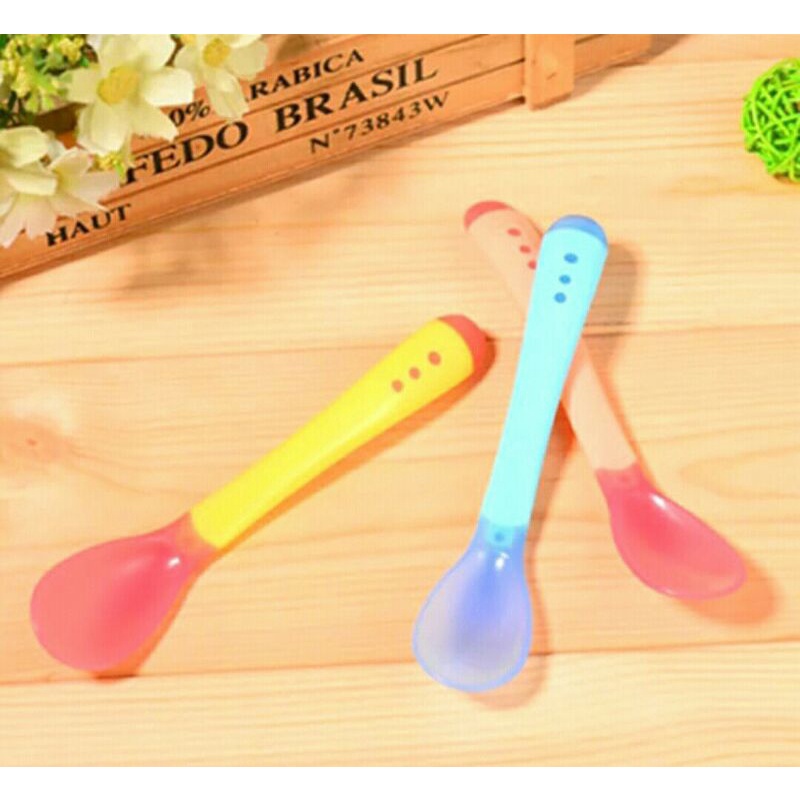 sendok makan bayi sensor panas
