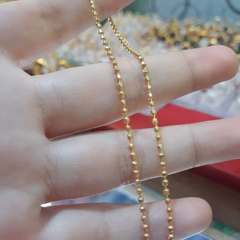 kalung biji lada emas 700 asli