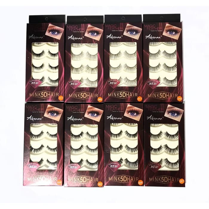 Mega_1688 Bulu Mata Palsu Handmade 5D eyelashes fake lashes 1 Pack 5 Pasang MG748