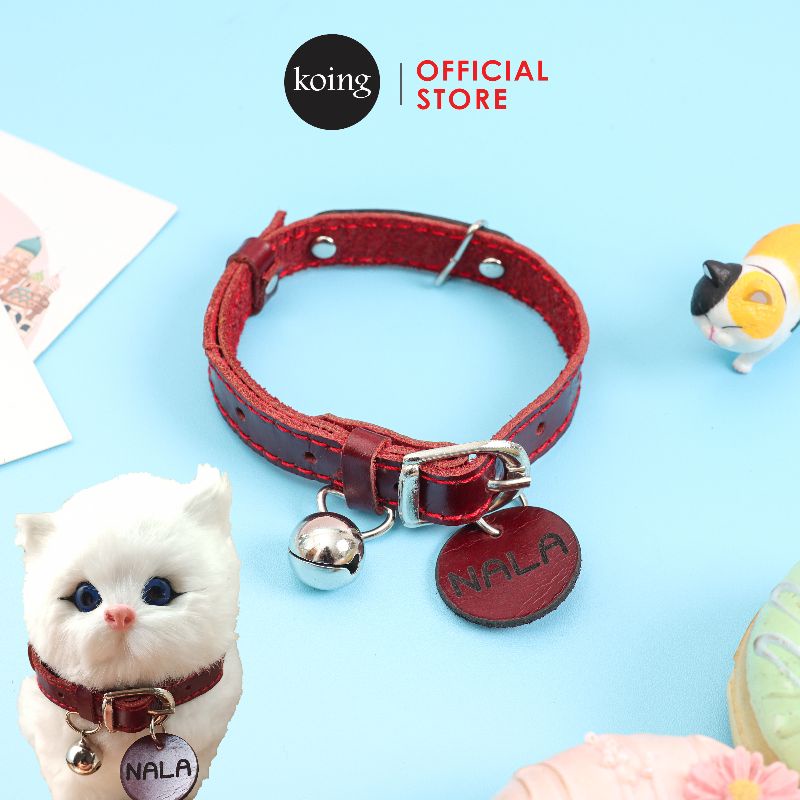 KALUNG ANJING KECIL KULIT NAMA CUSTOM