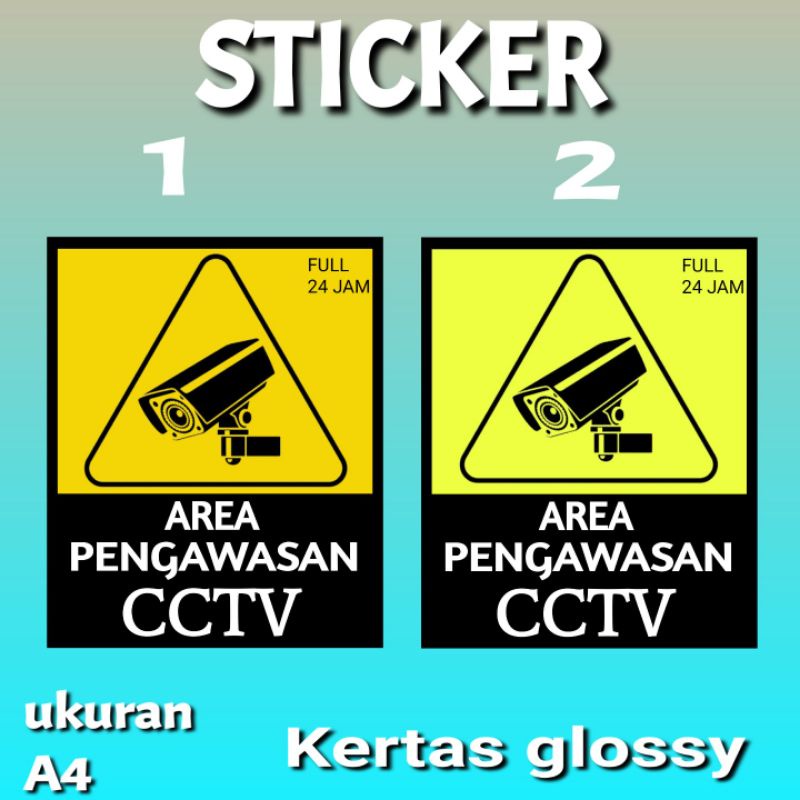 

STICKER TULISAN AREA CCTV H1