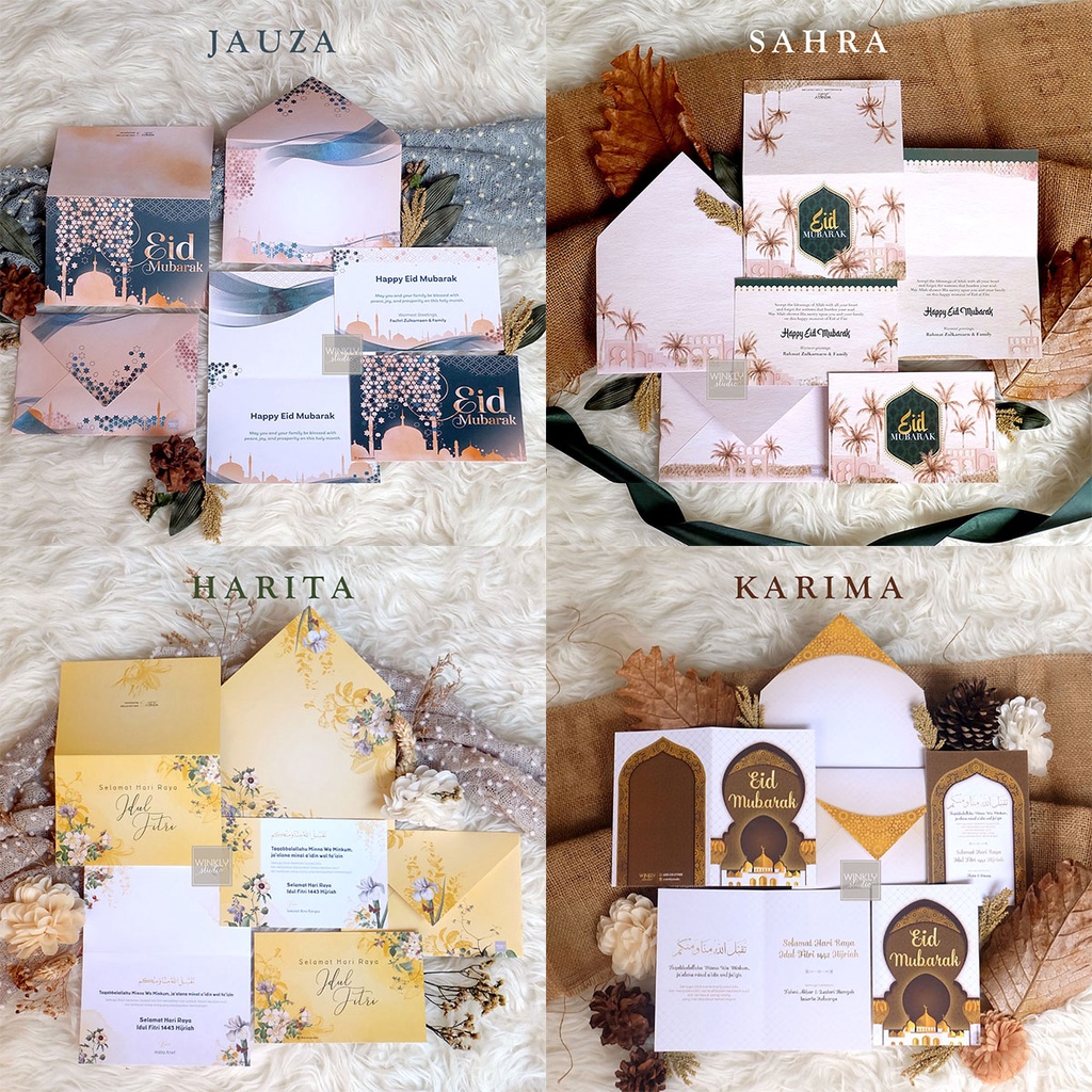Custom Kartu Lebaran1443 H Kartu Ucapan Idul Fitri 2022 Amplop Ramadhan Greeting Card Ramadan KARTU LIPAT