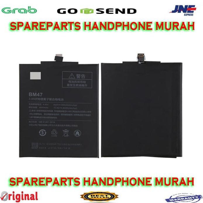 Baterai Xiaomi Redmi 4X Bm47 Bm 47 Bm-47 Original F2B4