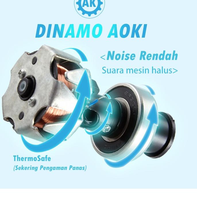 ☪ AOKI Kipas angin jepit eva lentur adem tempel dinding 330mm af 3301 ™