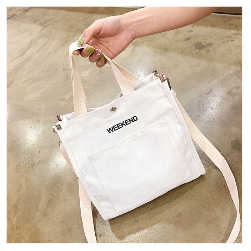 Medan Termurah KD022 Korean style Slingbag Fashion tas Canvas Premium import/Tas weekend