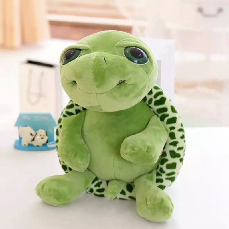 1 x Cute Big Eyes Green Tortoise Turtle Animal Baby Stuffed Plush Toy 20CM