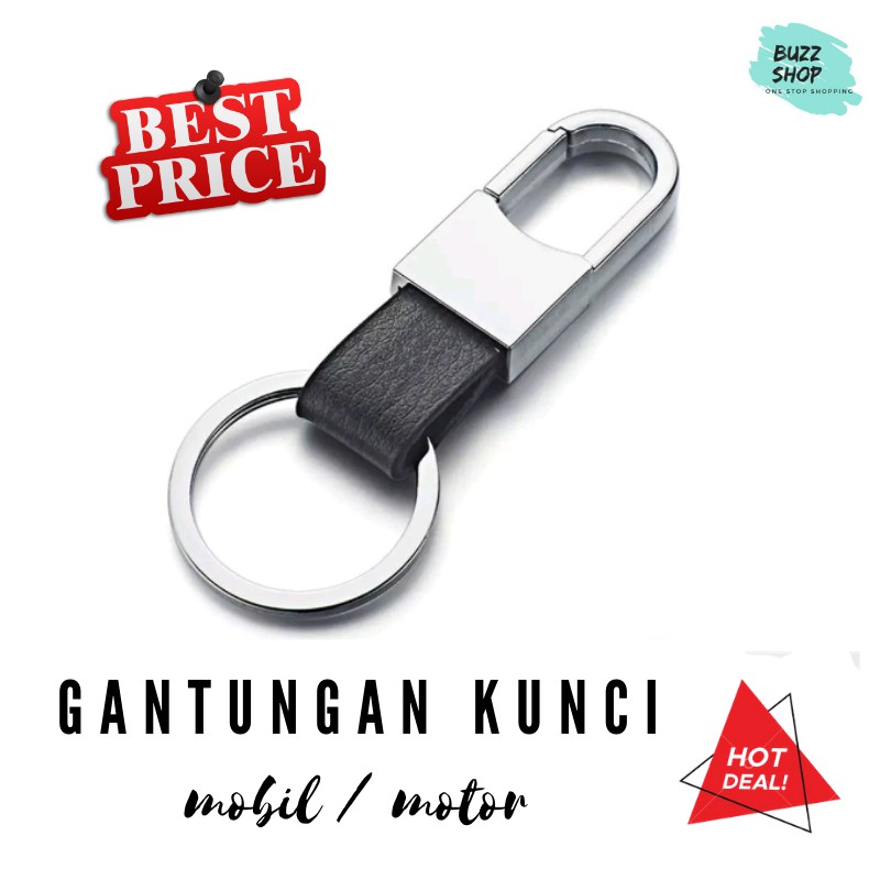 CA-117 Gantungan Kunci Motor Mobil Rumah PU Leather / Keychain