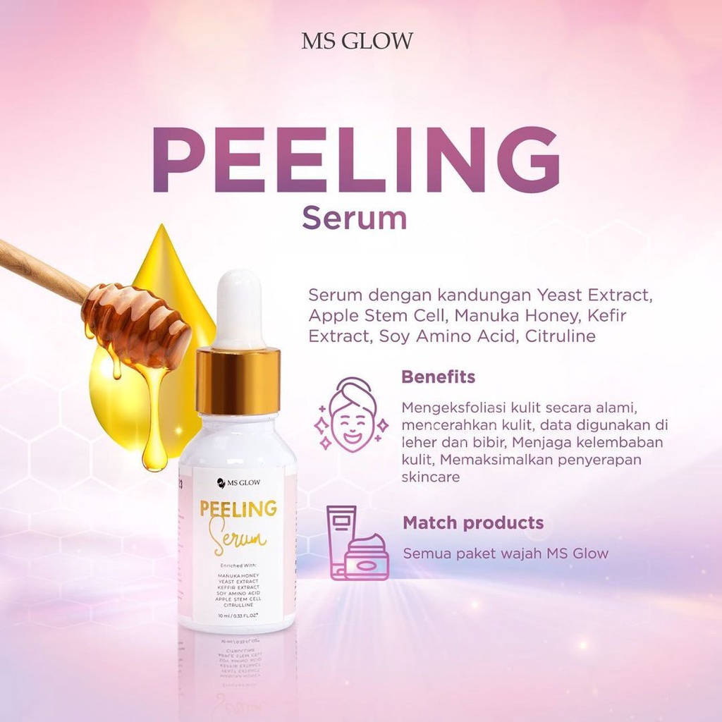 Ms Glow Serum Peling Original100% Ms Glow Exfoliating Serum Serum Eksfoliasi Peeling Serum