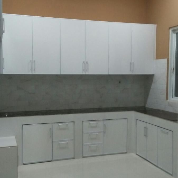 Kitchen Set Aluminium +Frame Pintu Acp Putih Hildastore5