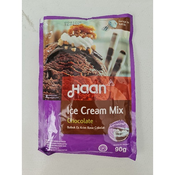 

Haan Ice Cream Mix Instan rasa coklat 85 gr pouch Bubuk