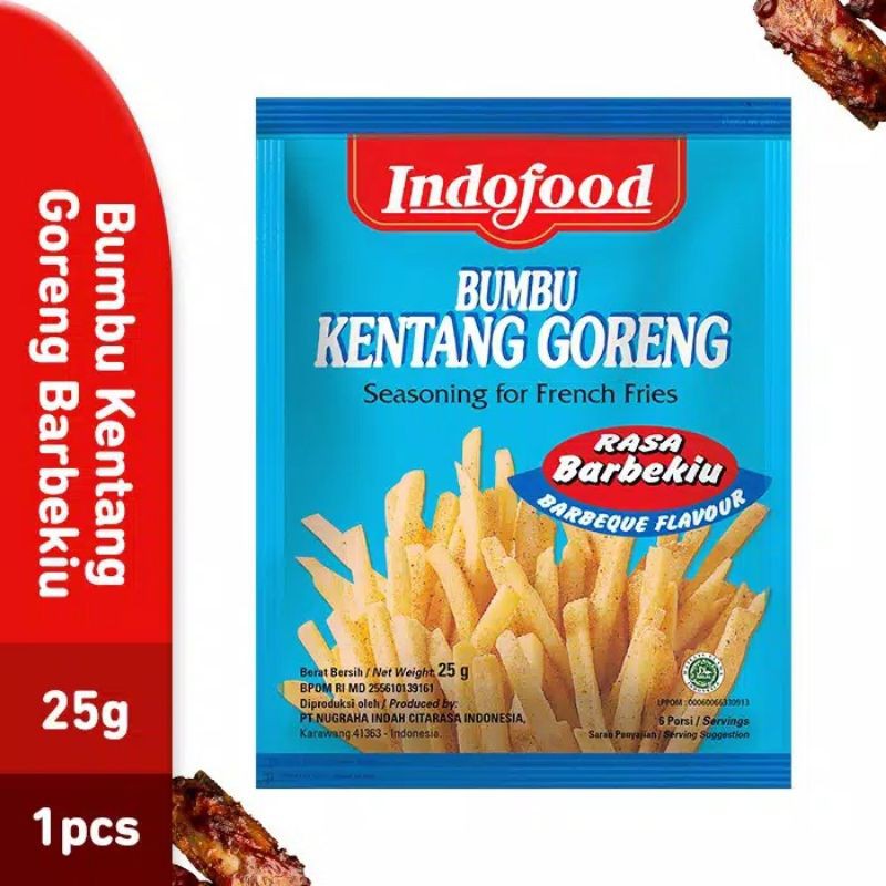 

Bumbu Indofood Kentang Goreng Barbeque 25 GR (PCS)