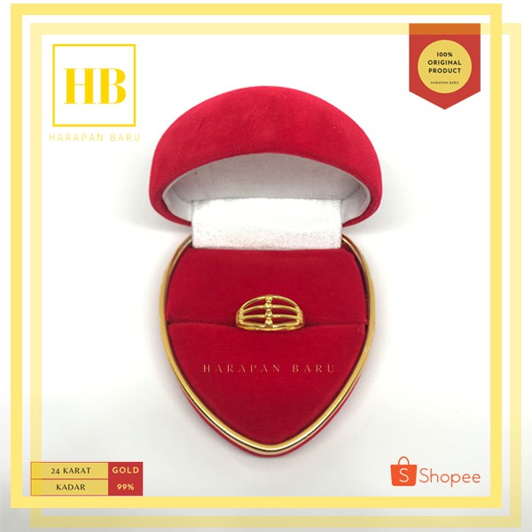 Cincin Emas 24 Karat 99% - Model Royal | Cincin Kawin, Model Kawat, Model Mahkota