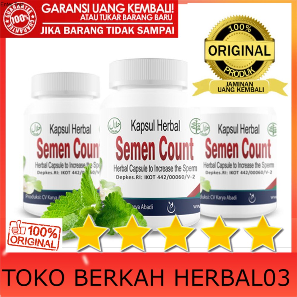 100% ASLI Semen Count - Obat Herbal Pengental dan Penyubur Sperma Pria