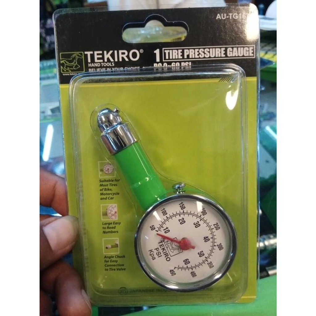 Tekiro ukuran tekanan angin 60 psi pressure gauge - pengukur angin tekiro