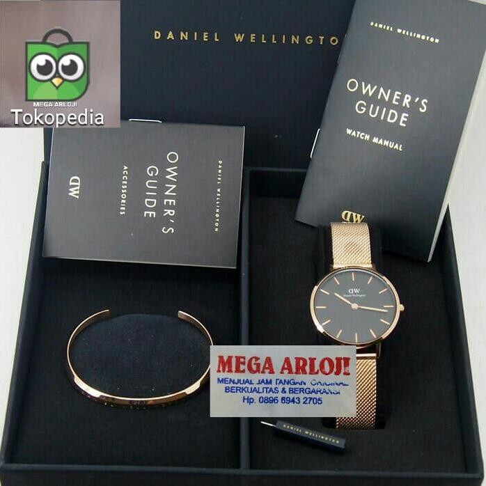 Promo Jam Tangan Cewek Wanita Daniel Wellington Dw Paket Gelang Original B M