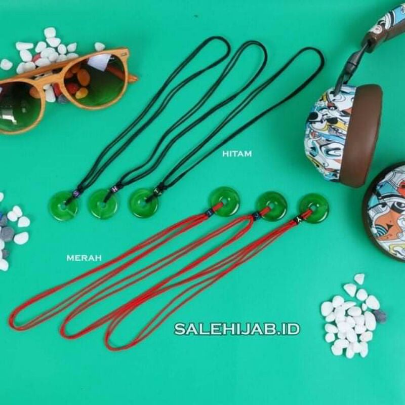 Kalung Tali Liontin Giok Bulat MURAH