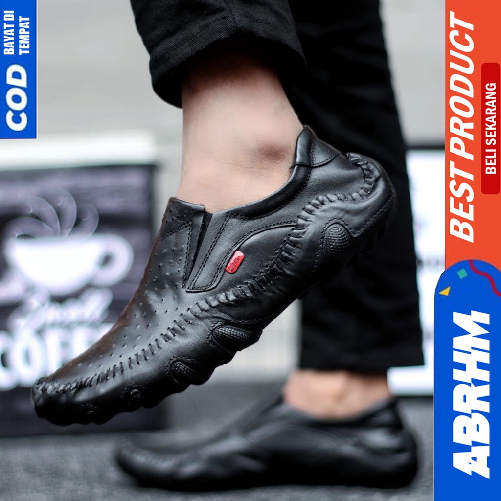 Sepatu Formal Pantofel Kulit Asli Kerja Pria ABRHM BESTRO