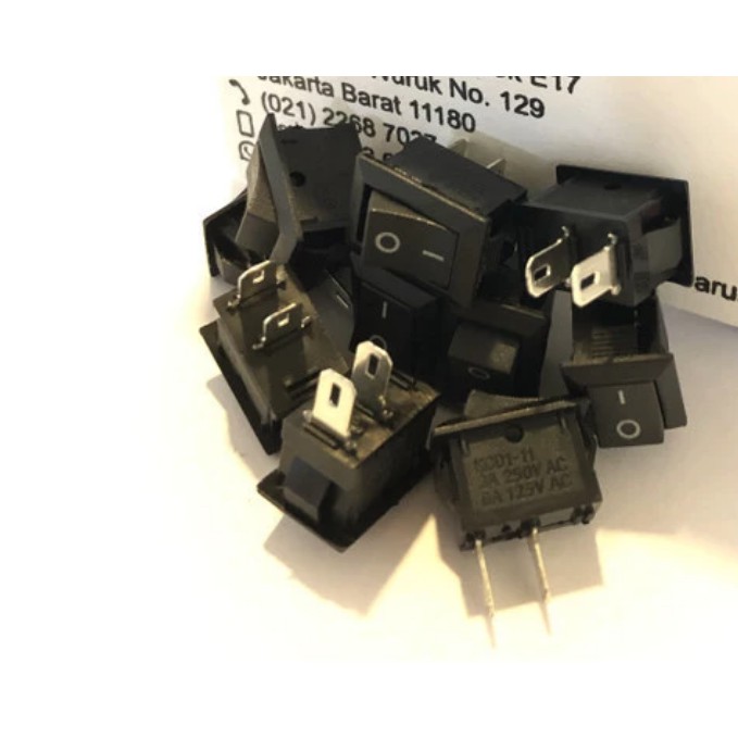 Saklar switch 2 pin mini / skaklar switch kalkulator 2p hitam bagus