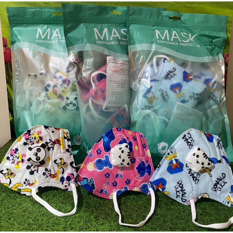 MASKER KN95 ANAK 1paket isi 10pcs RESPTOR