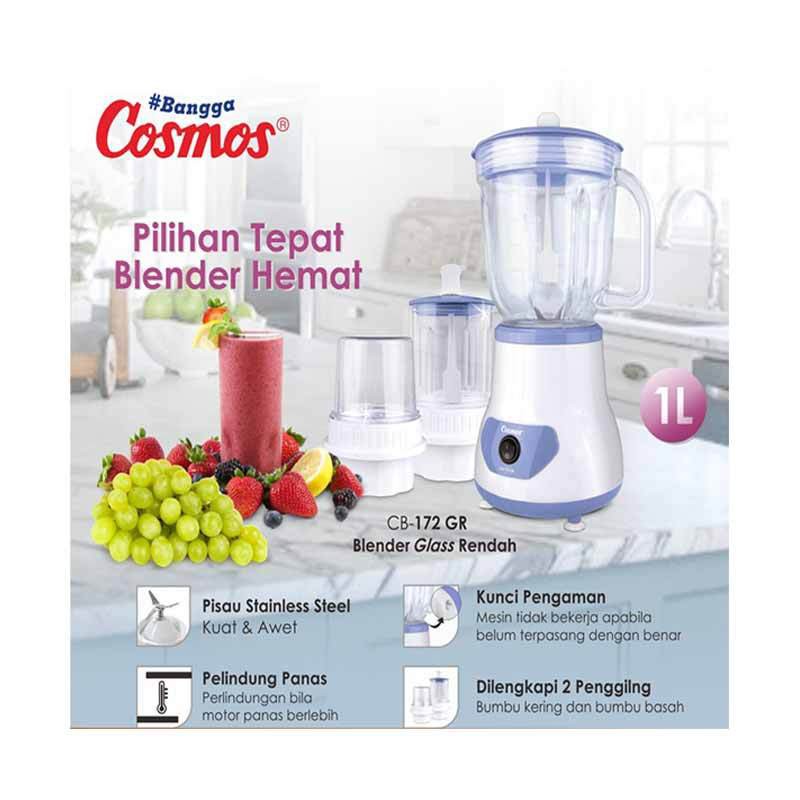 Cosmos CB-172-GR.Blender Beling 3 Gelas 1 Liter Garansi Resmi