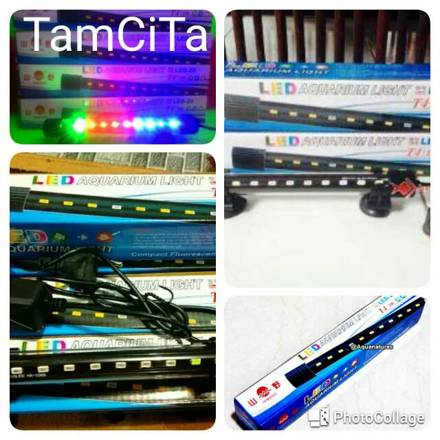 Yamano LED 20 T4 2W Lampu Aquarium Celup warna warni