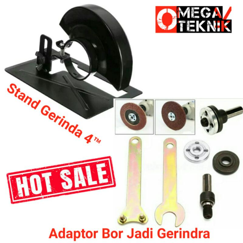 Adaptor Dudukan Gerinda & Adaptor Bor Jadi Gerinda