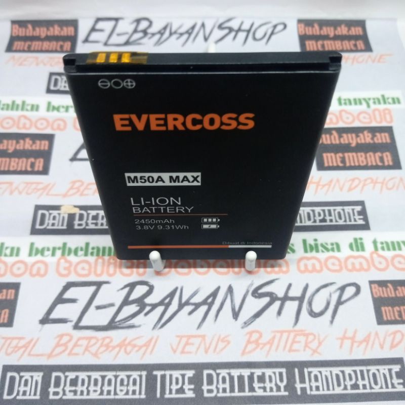 Batrai Evercoss M50A Max 2450mAh Batre Cross M 50 A Max Baterai Original