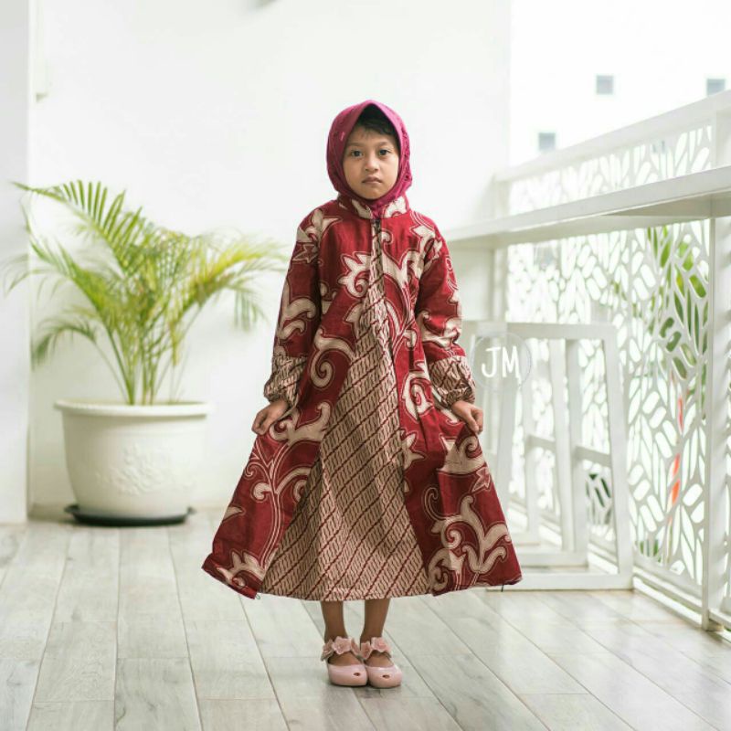 Couple Gamis Famili Batik Keluarga ,Sarimbit Ibu Ayah Dan Anak, Baju Couple Batik Murah Seragam