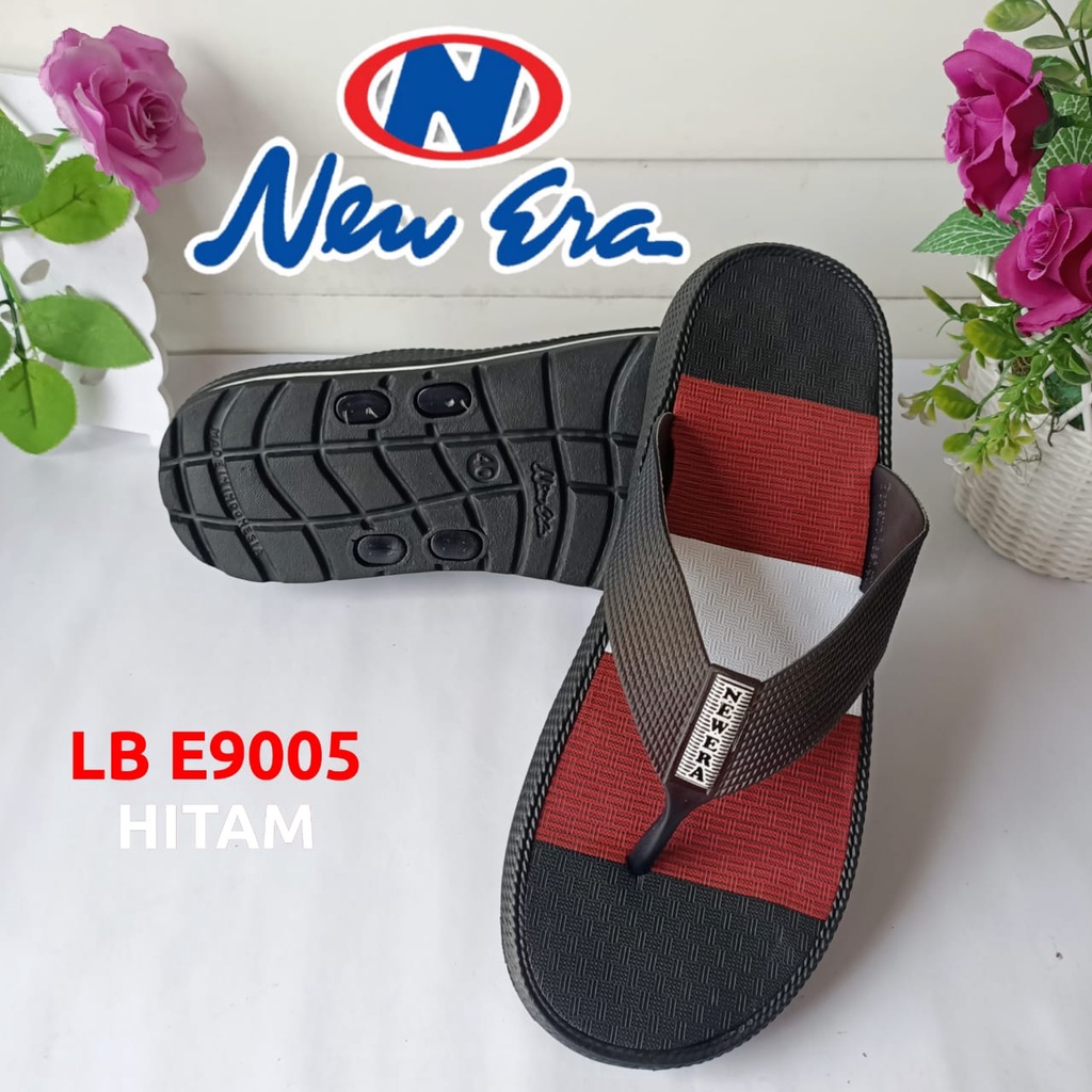 gos New Era LB-E9005 Sandal Jepit Casual Wanita Motif Pelangi Sandal Jepit Karet Anti Air Terbaru Murah Nyaman Kekinian