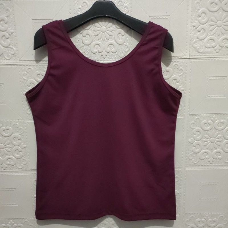 Singlet jumbo /Tanktop tali gede / Tanktop polos-Maroon