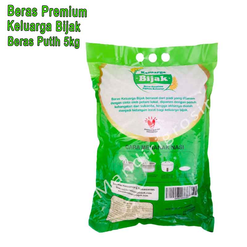 Beras Putih *Beras Keluarga Bijak * Beras Premium * 5kg