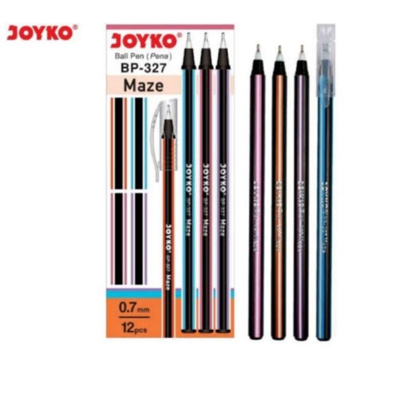 

BOLPOINT/BAALL PEN/PEN/PENA/PULPEN JOYKO BP-327 MAZE 1pak(isi 12pcs)