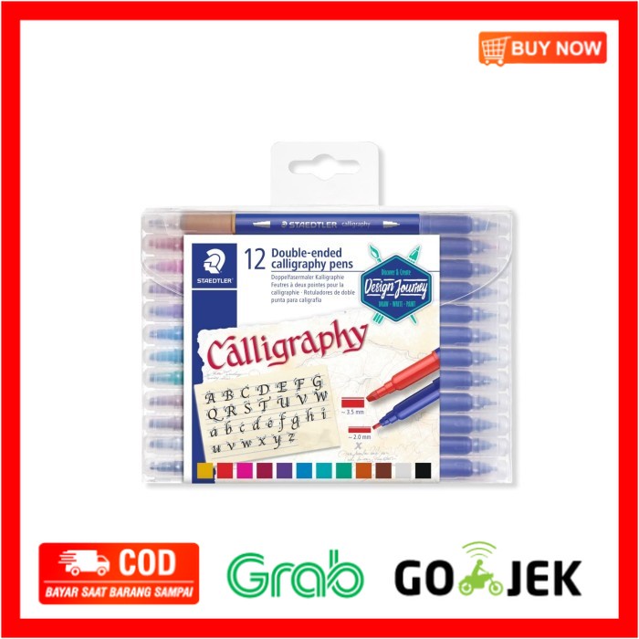 

(BISA COD) Staedtler Double Ended Calligraphy Pen - Set 12
