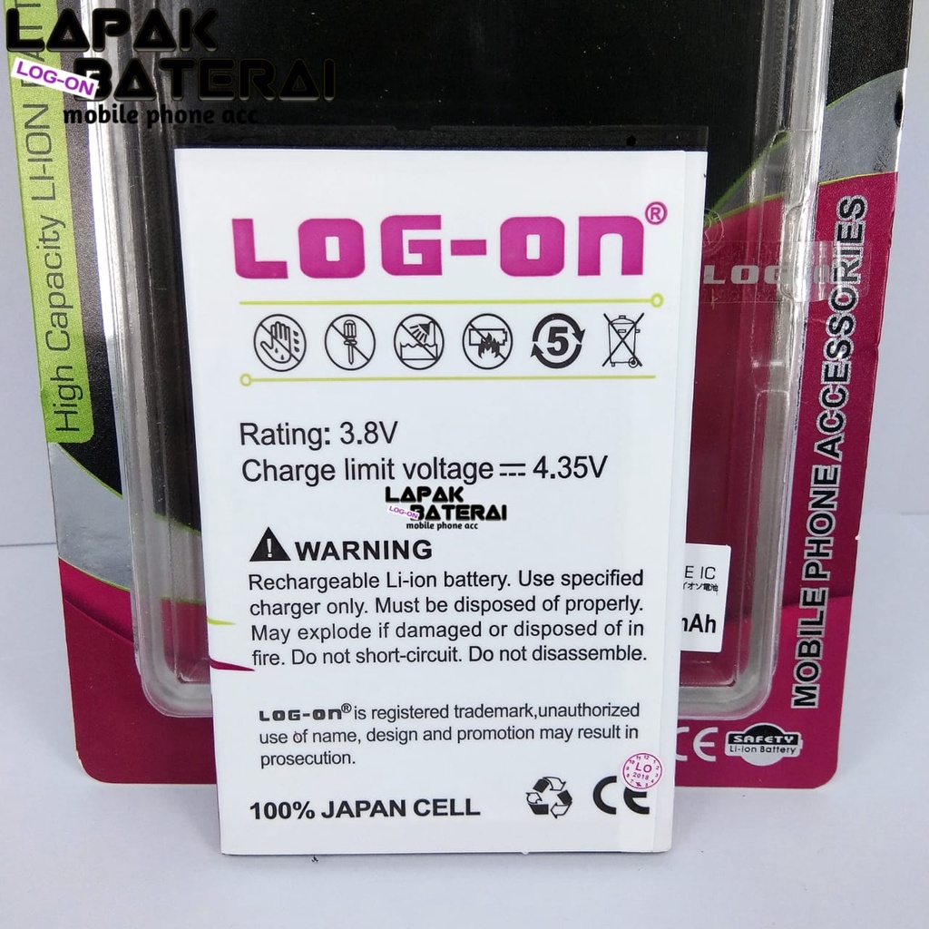 LOG - ON Baterai EVERCOSS S55B genpro BOKEH - batre CROSS GENPRO BOKEH battery ORIGINAL