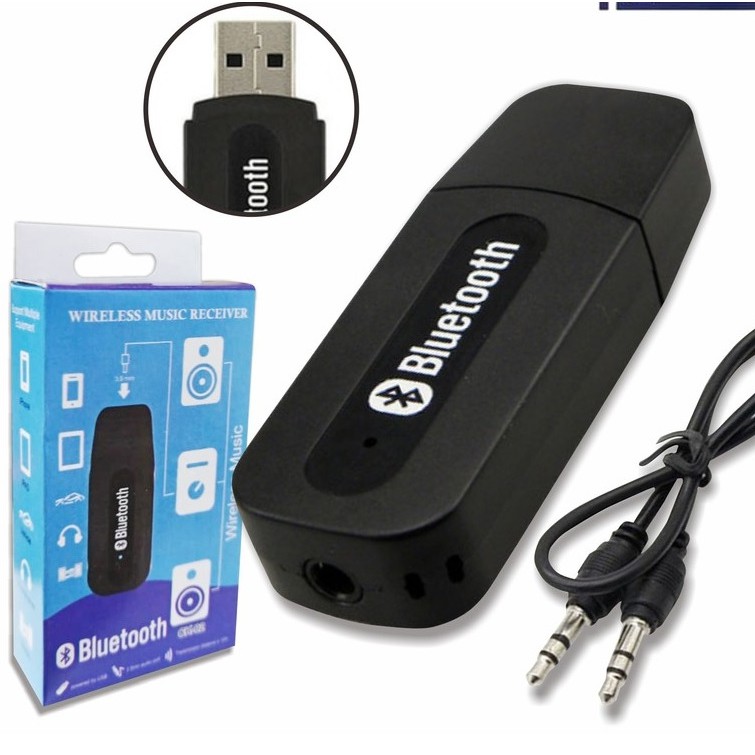 USB BLUETOOTH AUDIO RECEIVER ADAPTER CK02 + KABEL AUX 3,5 MM JACK