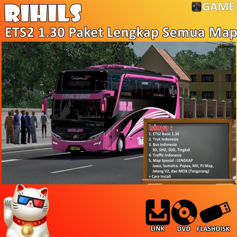 ETS2 1.30 Paket Lengkap Semua Map Indonesia untuk PC Laptop