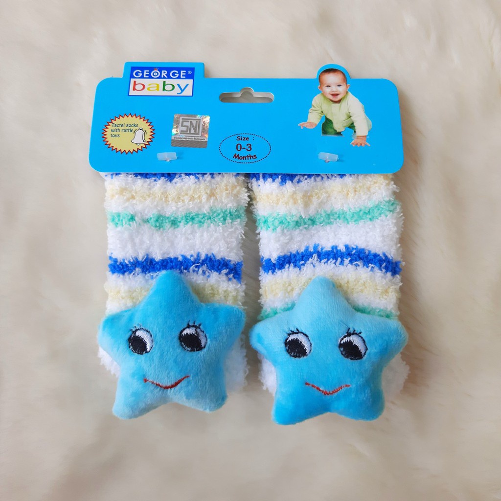 George Baby Kaos Kaki Tactel Toys Kaos Kaki Bulu Boneka Bayi 0-12 Bulan