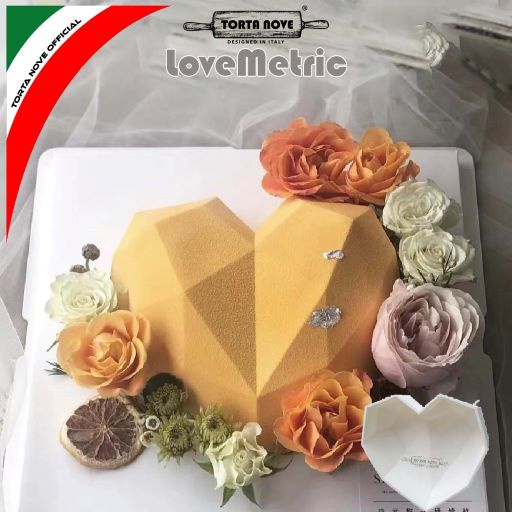 [COD] Cetakan Silikon kue bentuk Love Hati BESAR 22 CM LOVE METRIC Loyang kue silikon kue pinata cak