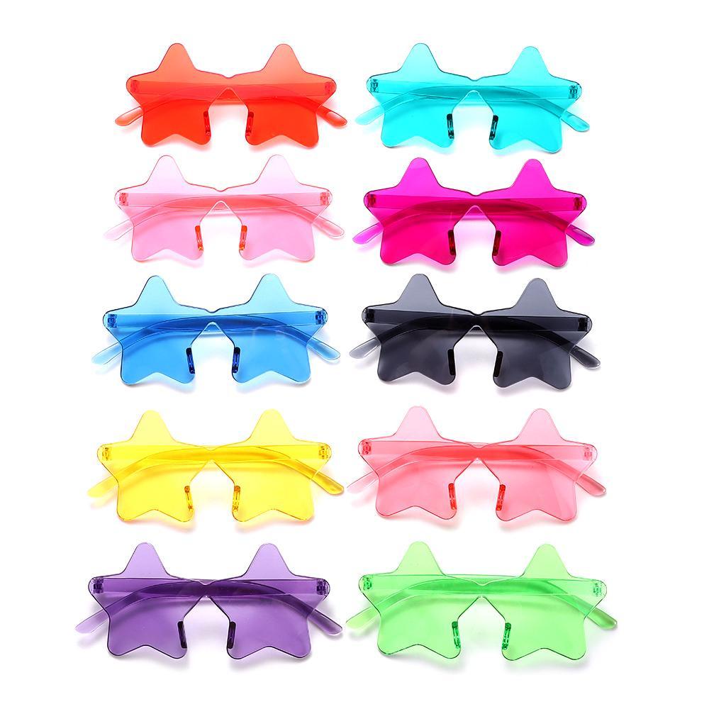 Lily Rimless Sunglasses Kacamata Halloween Unik Pentagram Sun Glasses