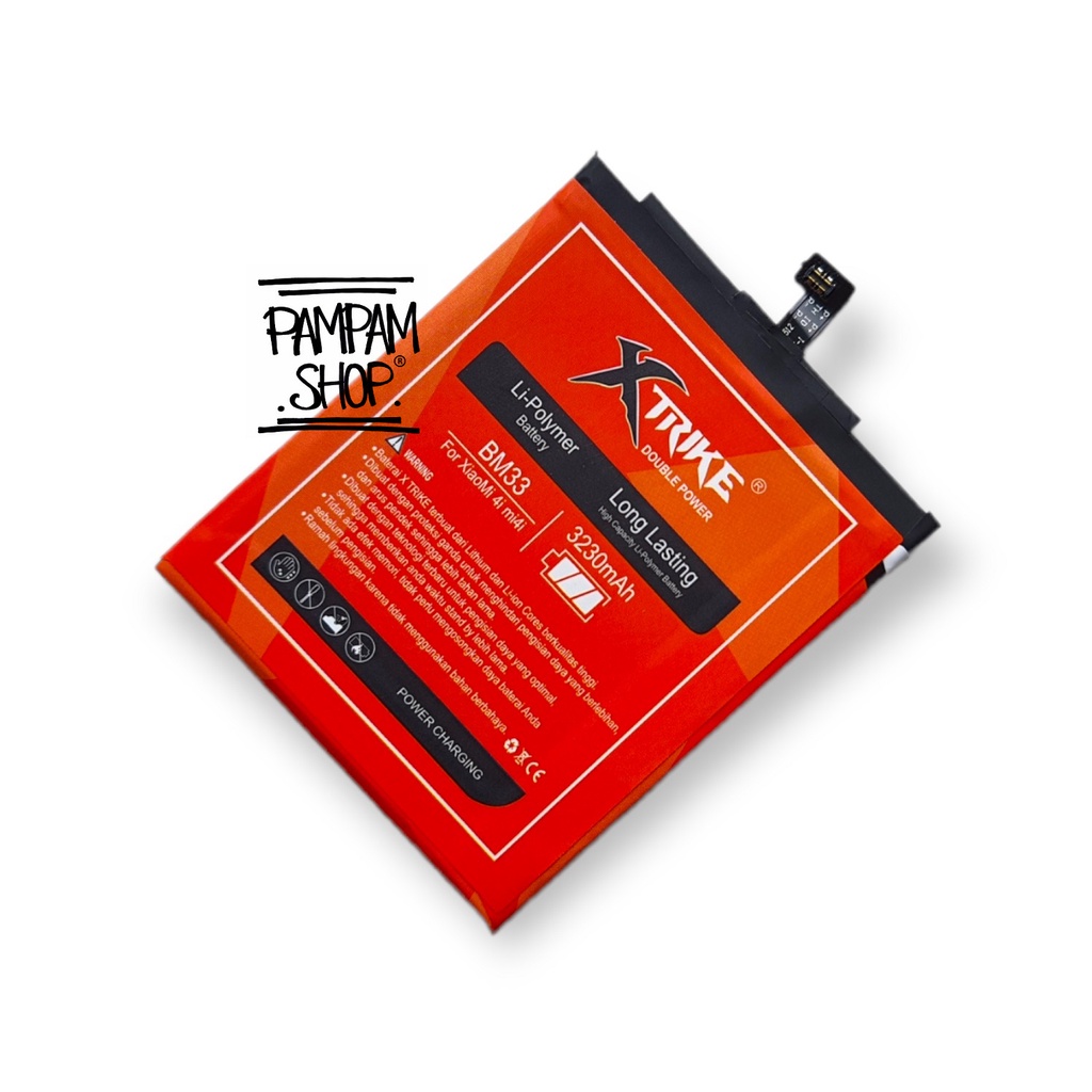 Baterai Xtrike Double Power Original XiaoMi Mi4i BM33 Mi 4i Batre Batrai Battery Handphone HP Ori