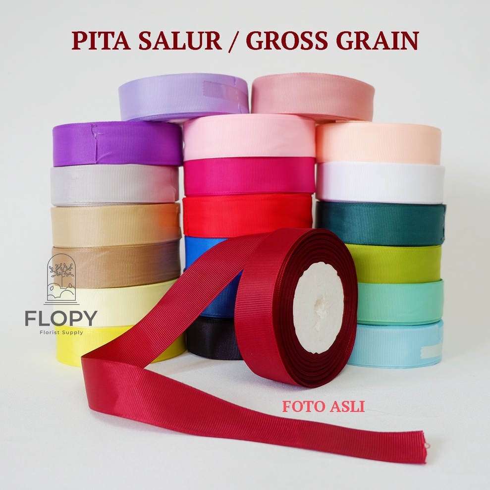 

Pita salur / gross grain warna pastel 1 inch / 2,5 cm