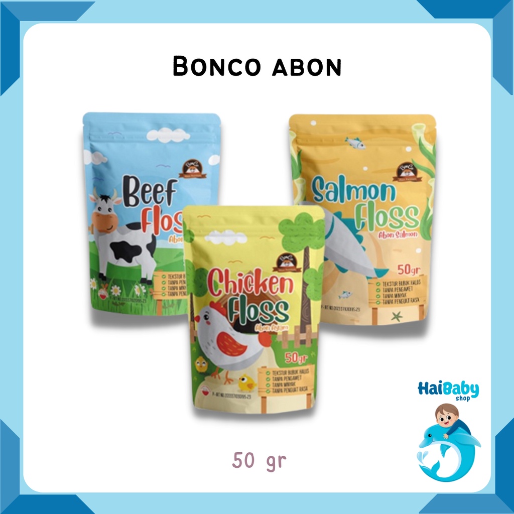 

Bonco Abon Premium Beef/Chicken/Salmon 50gr